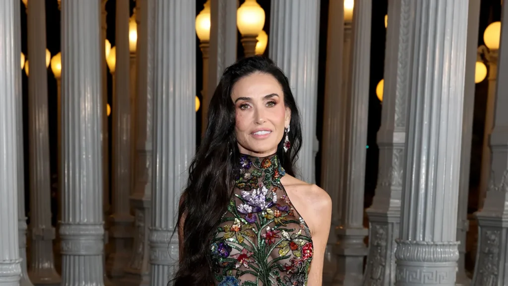 Demi Moore Dons a Floral Twist on the Naked Dressing Trend at the 2025 LACMA Art + Film Gala